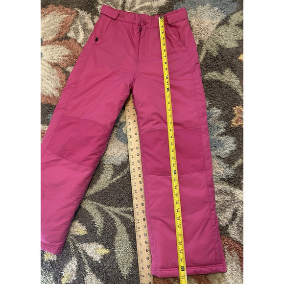 LL Bean Snow Pants Youth 12 Pink Snowboard Ski Waterproof Gorpcore Kids Girls - Picture 9 of 11